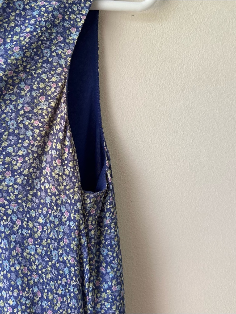 Vintage GAP Sleeveless Midi Dress Cottagecore 90’s Ditsy Floral Periwinkle M - Picture 7 of 12